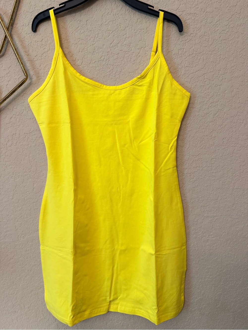 Mini Dress Yellow Small Size